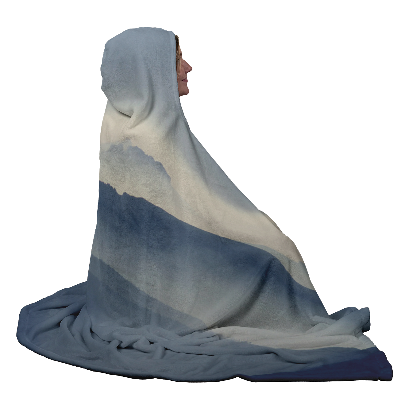 Mountain Scene Extra Large Hooded Blanket