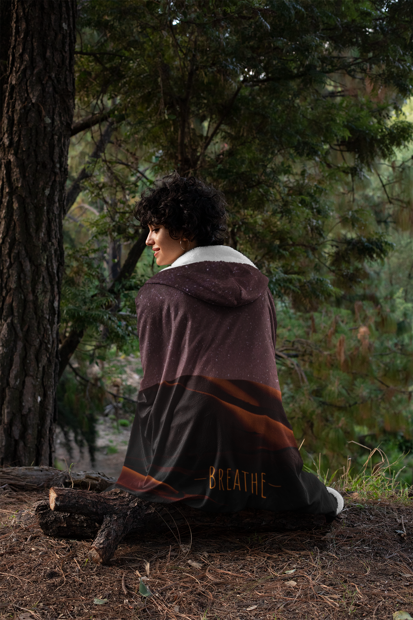 Breathe -  Desert Night Inspired Oversized Hooded Blanket