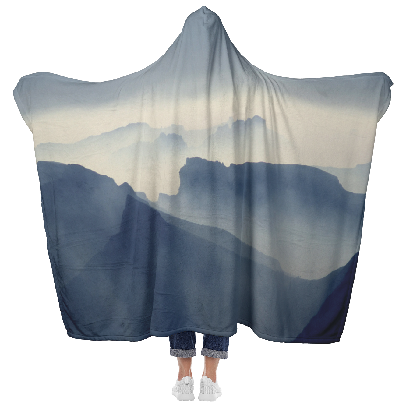 Mountain Scene Extra Large Hooded Blanket