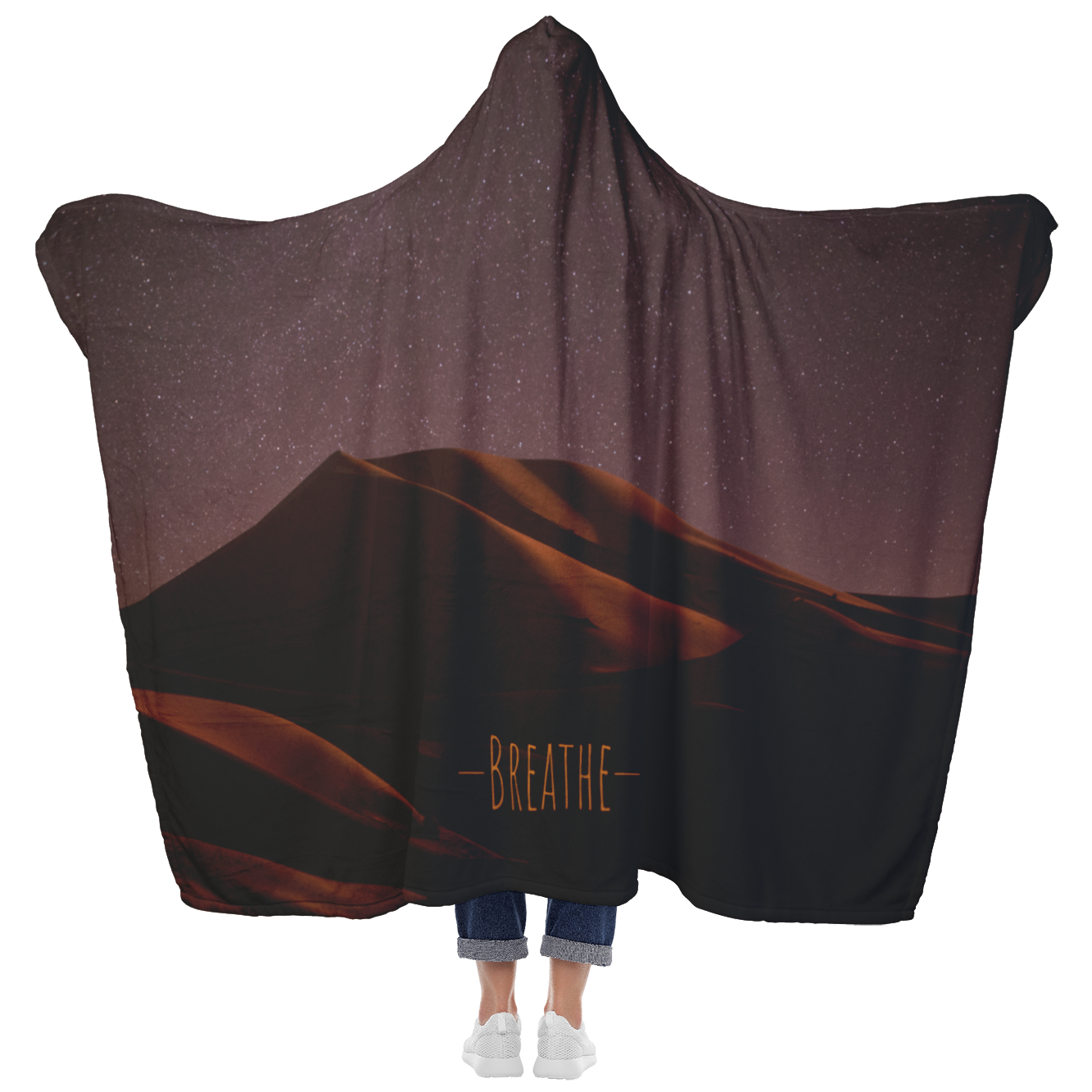 Breathe -  Desert Night Inspired Oversized Hooded Blanket