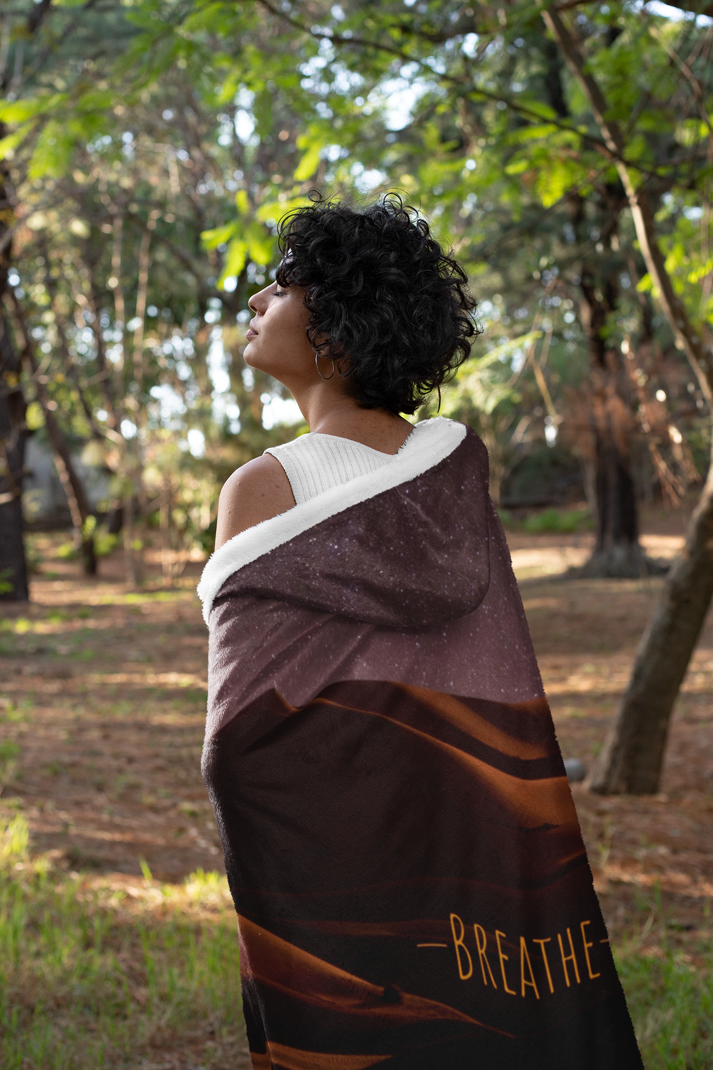 Breathe -  Desert Night Inspired Oversized Hooded Blanket