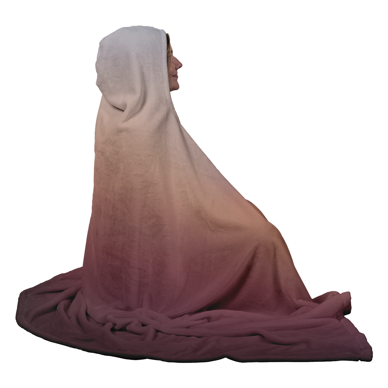 Ombre Extra large Hooded Blanket