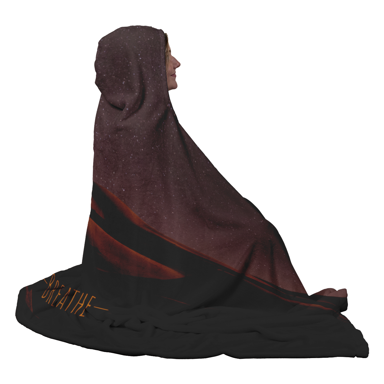 Breathe -  Desert Night Inspired Oversized Hooded Blanket